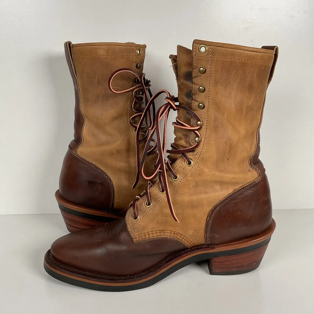 Vintage Chippewa Crazy Horse Packer Boots | USA Made | Men’s 9 D